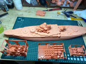 3D Printed 1/350 US Navy Battleship Pennsylvania Unpainted Model Kit NEW！ - Picture 1 of 7