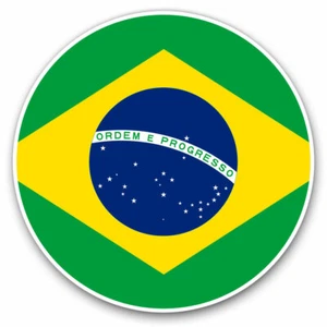 2 x Vinyl Aufkleber 20 cm - tolle Brasilien Amerika Flagge cooles Geschenk #9140 - Bild 1 von 9
