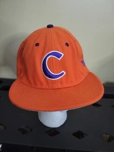 New Era 59Fifty Clemson Tigers fitted baseball cap hat 7-3/8 Low Profile Omaha - Picture 1 of 6