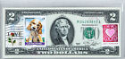1976 2 Zwei-Dollar-Schein UNC Federal Reserve Banknoten USPS Forever Stempel Spaniel