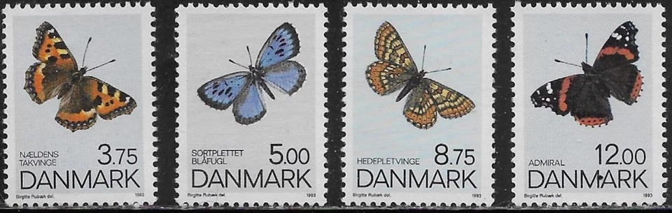Dinamarca #Mi1048-Mi1051 MNH 1993 grande azul pequeño pantano de carey [977-980] Foto 1 de 1