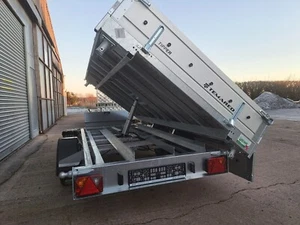New Temared 3500Kg Three Way Tipping Trailer 3217 Tipper Flatbed Tandem Axle - Picture 1 of 14