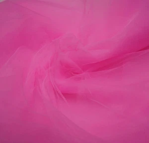 Deep Pink Net Fabric Plain Net 44/45" Width, for dresses , Craft, 1 YARD - Picture 1 of 3