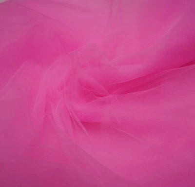Deep Pink Net Fabric Plain Net 44/45" Width, for dresses , Craft, 1 YARD - Image 1 of 3
