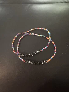 Personalized Anklets and Bracelets 8letters Maximum Handmade Customized - Picture 1 of 5