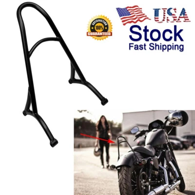 Respaldo de pasajero Sissy Bar corto para Harley Sportster XL 883 1200 04-up 48 72 Foto 1 de 4