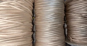 10 yardas de tubo de espagueti crema blanca marfil desnudo bronceado cuerda hueca cordón - Imagen 1 de 8