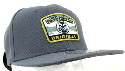 NEW CSU Colorado State Rams Patch Zephyr Flat Bill Trucker Snapback Cap Hat OS - Image 1 of 4