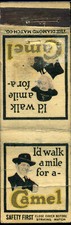EARLY DIAMOND MATCH CO. CAMEL CIGARETTES Matchbook Cover. 100 Year Old Survivor