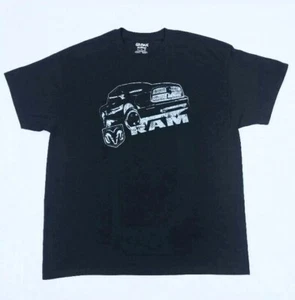 Mens XL Black Shirt Gray Dodge Ram Truck Graphic Dry Blend Moisture Wicking - Picture 1 of 3