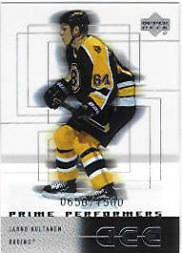 2000-01 Upper Deck Ice Boston Bruins Hockey Card #109 Jarno Kultanen Rookie/1500