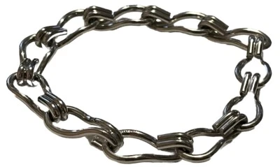 WEH Sterling Silver Plated Chain Link Bracelet 7.25” - Image 1 of 4