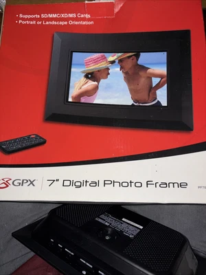GPX  PF708 - LCD Digital 7" Photo Frame Remote. In Box W/ Instructions. Tested - Image 1 of 4