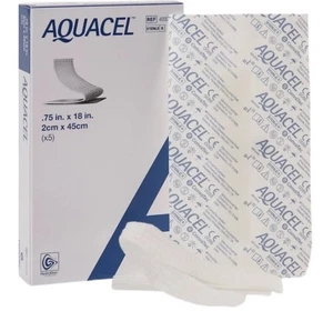 AQUACEL Hydrofiber 0.75"x18" Ribbon Dressing 5 Count  (403770) - Picture 1 of 6