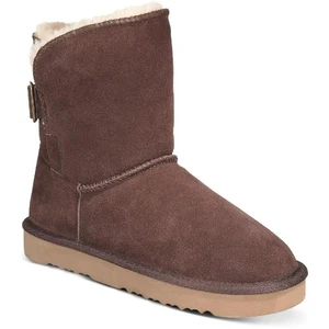 Style & Co. Womens Teenyy Brown Suede Ankle Boots Shoes 9 Medium (B,M) BHFO 2323 - Picture 1 of 3