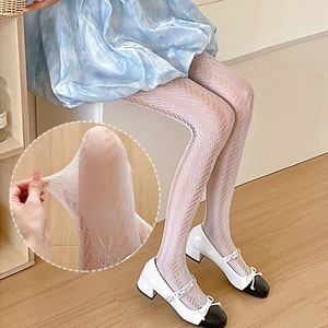 Women Fishnet Tights Bowknot Mesh Stockings Socks Hollow Out Pantyhose Sock Gift - Picture 1 of 23
