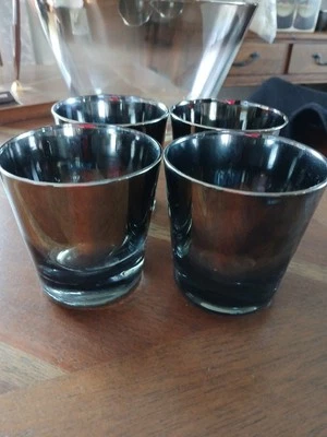 MCM Dorothy Thorpe Style Silver Fade 10oz Old Fashioned Rocks Glass Set of 4 - Imagem 1 de 4