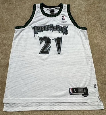 Camiseta de colección Kevin Garnett Minnesota Timberwolves grande +2 longitud cosida Foto 1 de 4