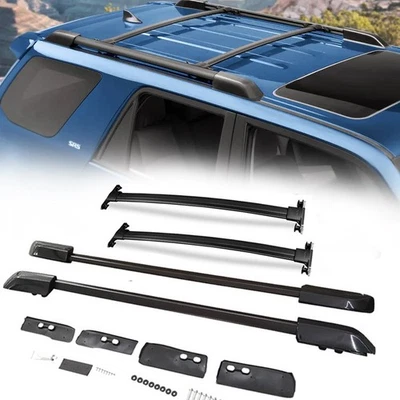 4X fit for Toyota 4Runner 2010-2024 Side Roof Rail Rack Cross Bar Accessories - Image 1 of 4