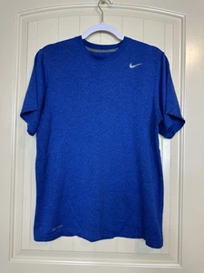 Nike Men's Blue Dri-FIT Training Short Sleeve Crew Neck Workout Shirt Size M - Picture 1 of 6