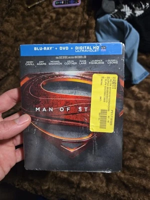 Man Of Steel Blu-Ray +DVD + Digital HD UV Steelbook Exclusive New - Image 1 of 4