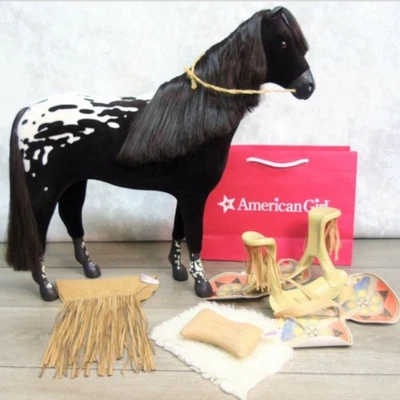 American Girl Kaya Steps High Horse & Saddle Set Appaloosa Bridle Sheepskin Pad - Image 1 of 4