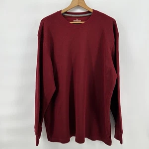 Herren Outdoor Life Waffelmuster Heavy Thermo Shirt Größe 2XL Rot Langarm - Bild 1 von 8