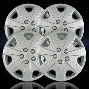 4-pack of 15" Push-on Silver Hubcaps for 2003-2004 Accord - ARFH163 - Picture 1 of 4