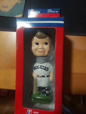 De colección Colorado Rockies Baseball Boy Bobble Head Twins Enterprise Foto 1 de 4