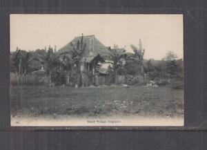 SINGAPORE, MALAY VILLAGE, c1910 ppc., unused.