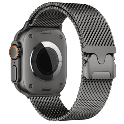 Correa Milan para Apple Watch Ultra 2 Series 10 9 8 7 6 5 4 3 Correa de acero inoxidable Foto 1 de 4