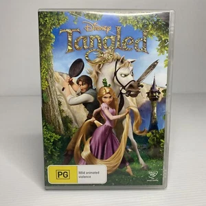 Tangled (DVD, 2010) Region 4 VGC Mandy Moore Zachary Levi Donna Murphy - Picture 1 of 5