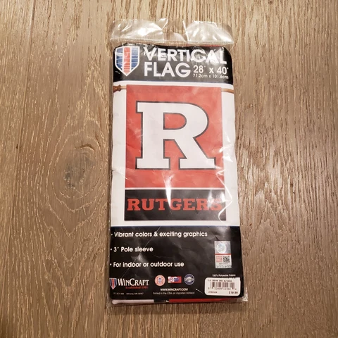 Rutgers Scarlet Knights Banner/vertical Flag 28" X 40" College Indoor/outdoor B2 Cover