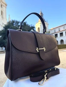 Ivan Troy Luna Brown Women's Italian Leather Outdoor Crossbody Shoulder Bag - Picture 1 of 3