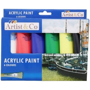 SORTIMENT ACRYLFARBENRÖHRCHEN - 6 x 75 ml - KREATIVE KUNST & FREIZEIT - Bild 1 von 1