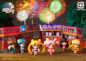 Sailor Moon – Petit Chara! LET'S GO TO FESTIVAL YUKATA Ver 20th Anniversary NEW - Picture 1 of 2