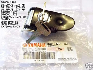 Genuine Yamaha TX50 DT80 DT250 DT400 Seat Lock with Keys 3850 OEM 1K8-24705-00 - Picture 1 of 2