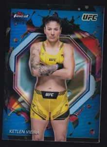2024 Topps Finest UFC Ketlen Vieira Rare Blue Refractor /99 - Picture 1 of 2