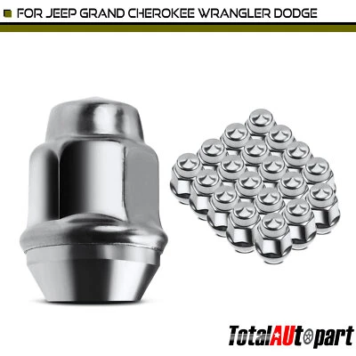 20x Tuerca de rueda para Jeep Grand Cherokee Wrangler Dodge Challenger delantera y trasera Foto 1 de 4