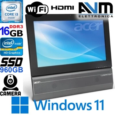 PC All In One Acer Z431 Windows 11 SSD 960GB Core i3-550 16GB LCD 21,6" ALLInOne - Immagine 1 di 4