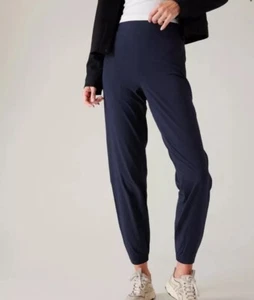 Athleta marineblau Brooklyn Jogginghose Damen 14 Reisen Pendeln elastischer Bund - Bild 1 von 8
