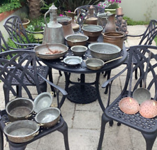 Antique copper pots jugs pans ladles ewers Middle Eastern Large bundle job lot