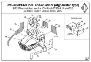 ACE pe 7234 Ural 4320 Add-On Armor (Afghanistan war type) 1/72 - Picture 1 of 2
