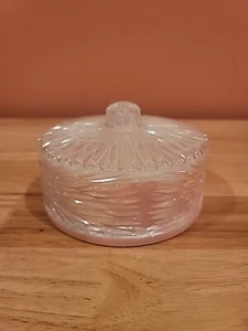 Vintage Celebrity Dusting Powder Crystal Cut Plastic w/puff & Powder Full - Picture 1 of 12