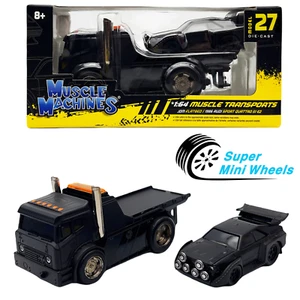 Muscle Machines 1:64 JDM Flatbed & 1986 Audi Sport Quattro S1 E2 Black #27 - Picture 1 of 6
