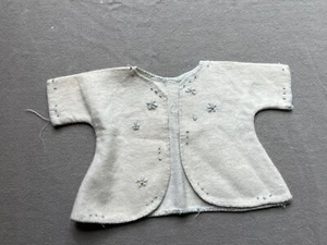 VINTAGE BABY PULLOVER ELFENBEIN " PERFEKT FÜR GROSSE BABY PUPPE 50er - Bild 1 von 4