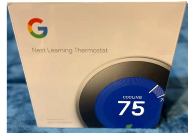 NEW Sealed! Google Nest 3rd Gen WIFI PRO Thermostat T3008US Stainless Steel - Image 1 of 2
