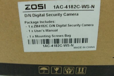 ZOSI (1AC-4182C-WS-N) 2MP 1080P HD DOME OUTDOOR SECURITY CAMERA - Image 1 of 4