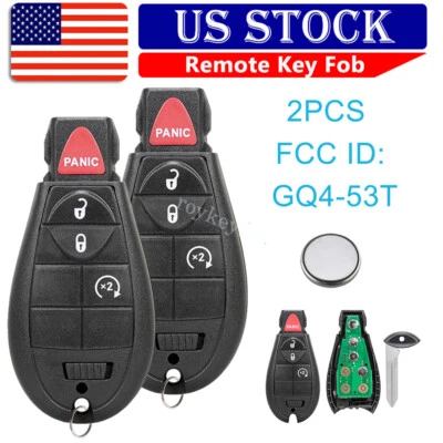 2 For 2013 2014 2015 2016 2017 2018-2021 Dodge Ram 1500 2500 3500 Remote Key Fob - Image 1 of 4