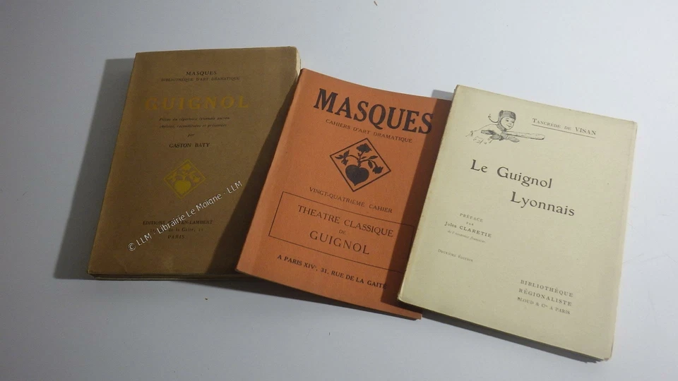 1910.theatre de guignol.lot 3 livres.Gaston Baty.Visan - Photo 1/1